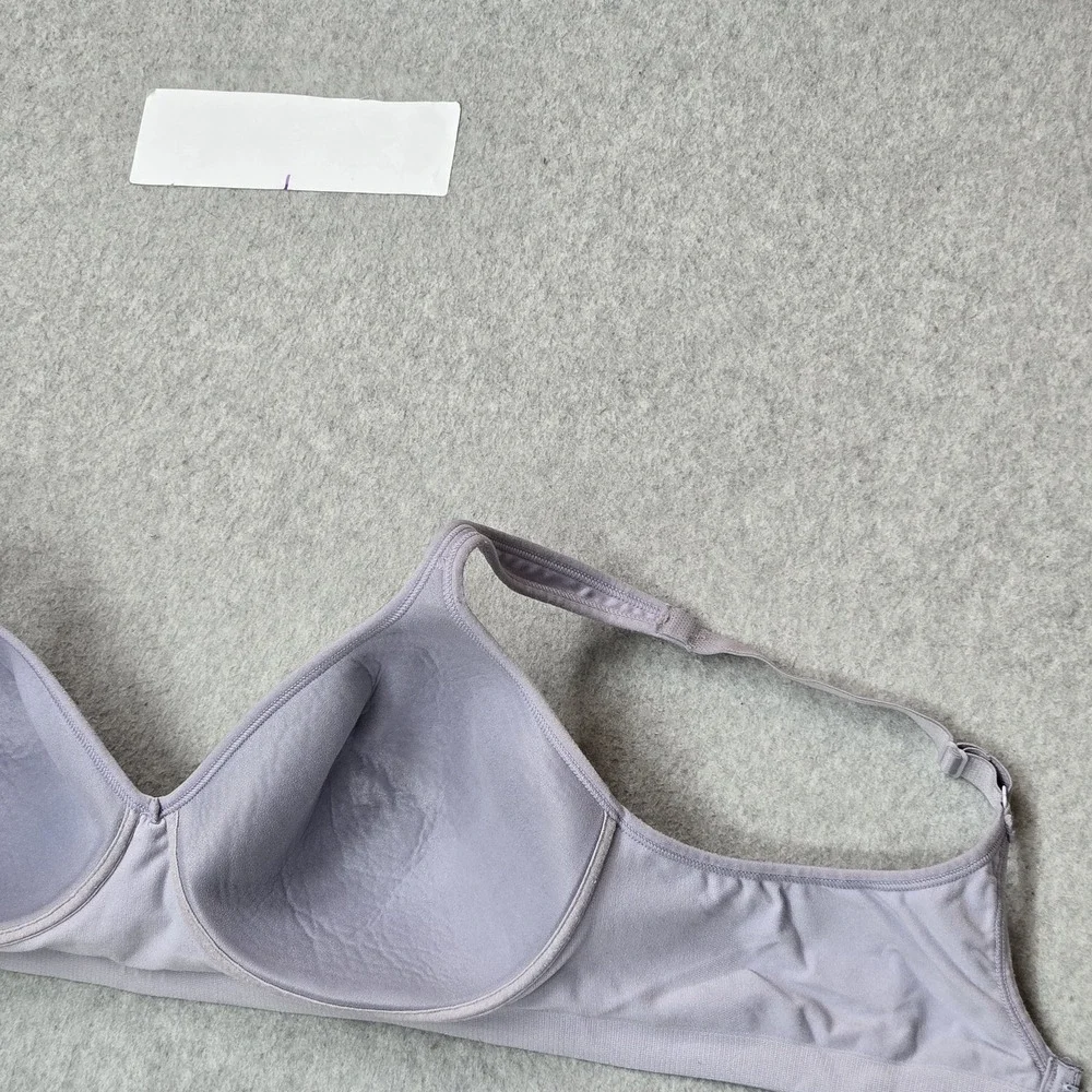 Bali Women Bra 42C Lavender Polka Dot T Shirt Wireless Strap Adjustable